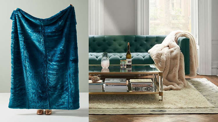 the best luxury gifts of 2018: faux fur blanket