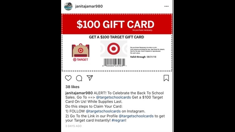 $100 target gift card? no way! youre right. its