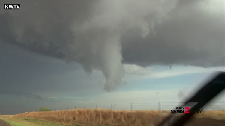 funnel cloud forms over oklahoma