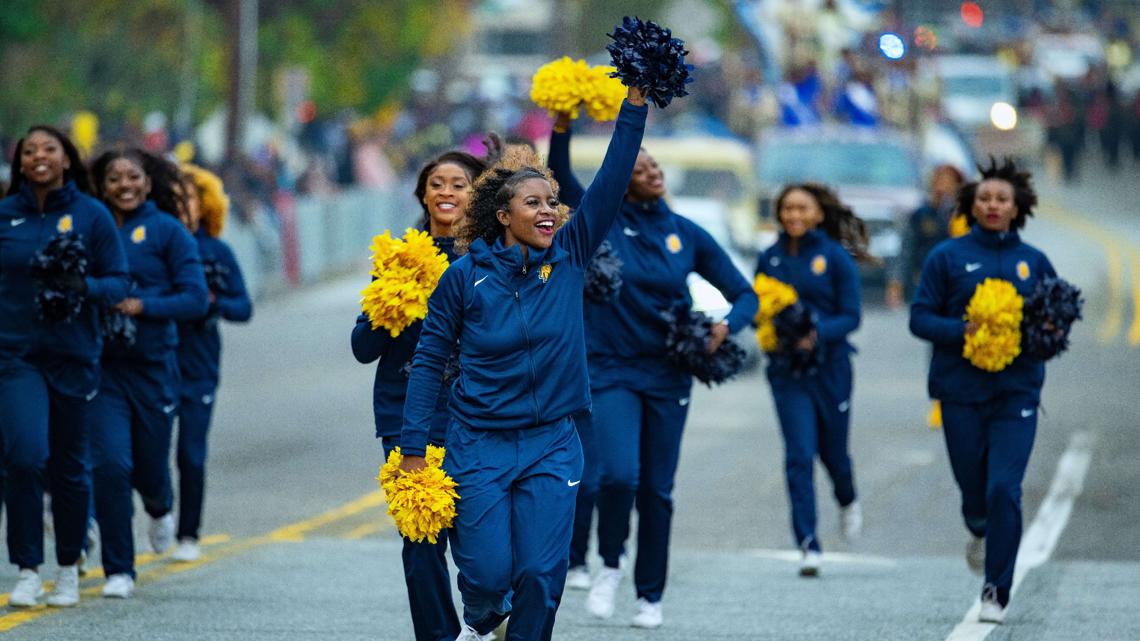 NC A T Marching Band And Cheer Squad Preview Pep Rally Ahead