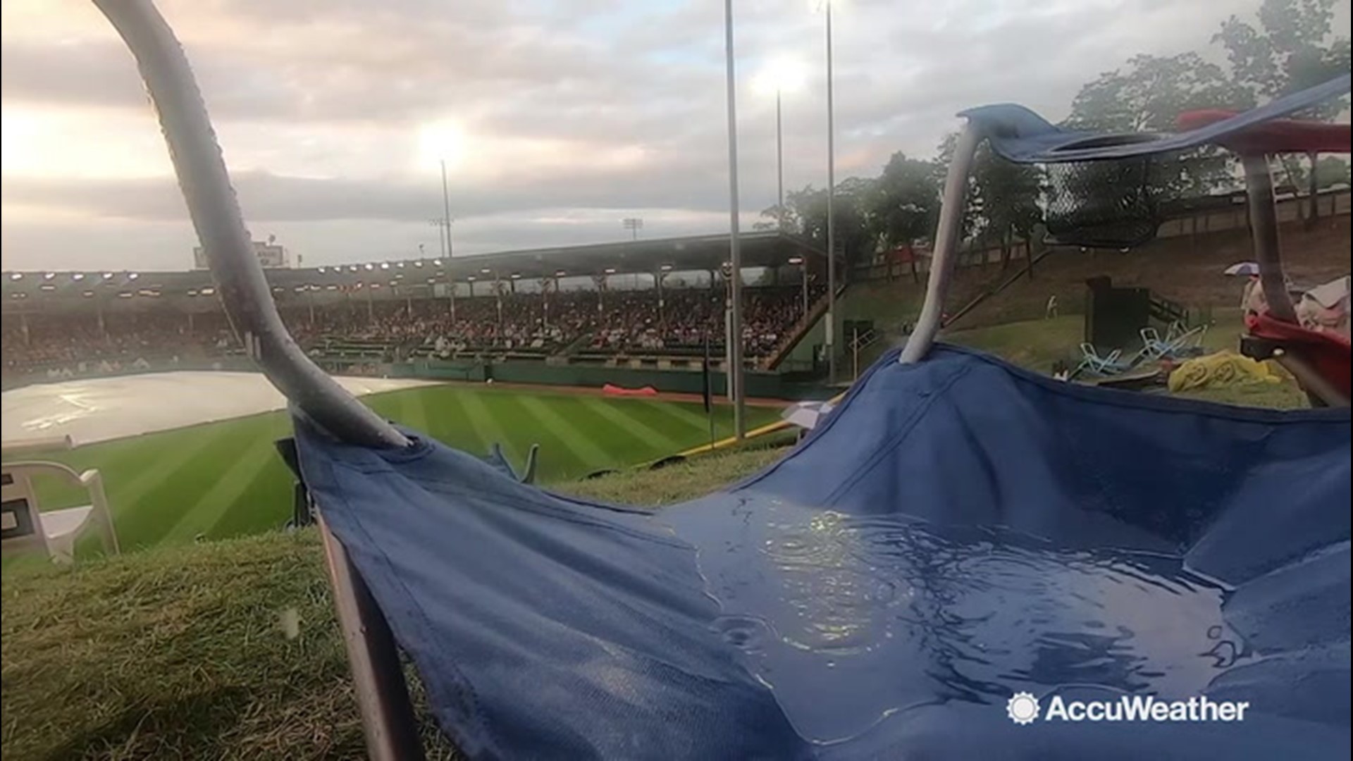 The home of the Little League Wolrd Series, South Williamsport, Pennsylvania, was drenched by a downpour that put a stop to the games on Aug. 22.