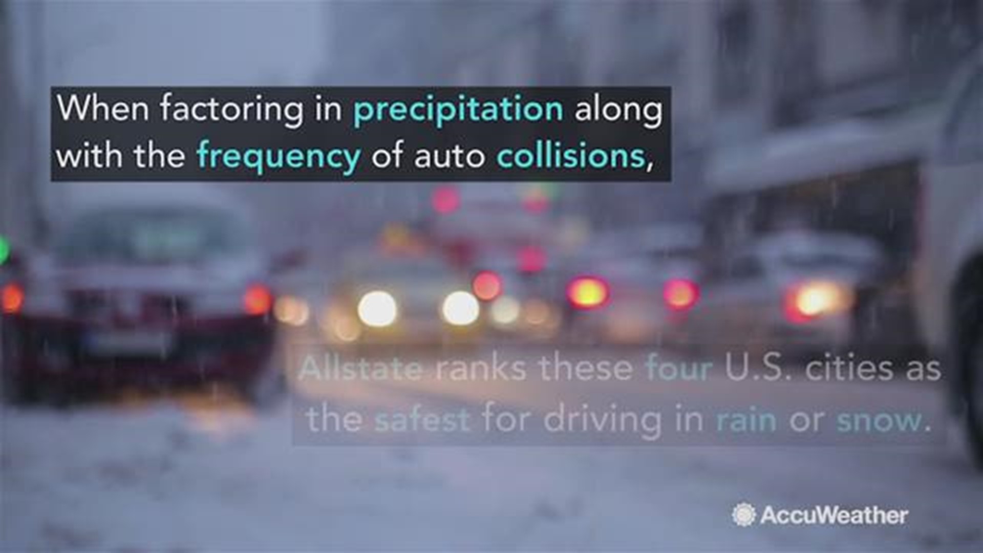 Allstate's 2018 America's Best Drivers Report ranked cities in the United States based on how they safe drivers are when traveling in snowy or rainy conditions as well as how often drivers are involved in collisions.