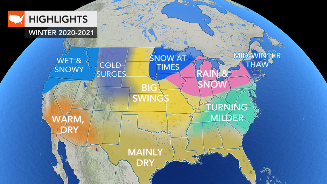 Winter Is Coming Here S The Winter Weather Forecast For Around The Country Wfmynews2 Com