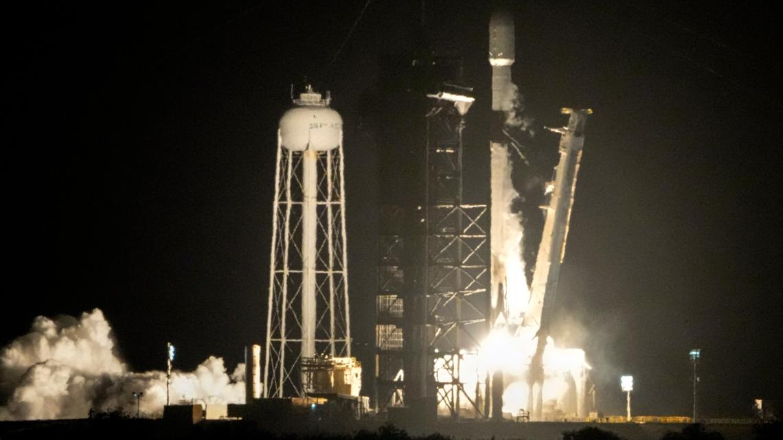 A discarded rocket is on a high-speed collision course with the