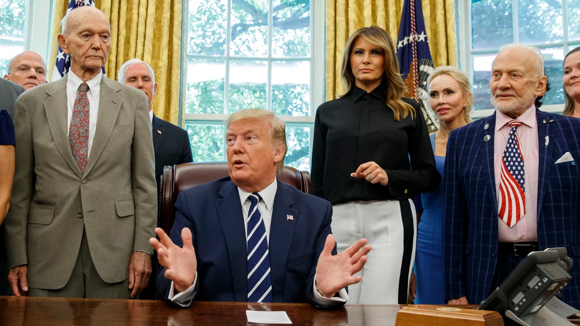 Trump Meets With Aldrin And Collins Before Apollo 11 Anniversary ...