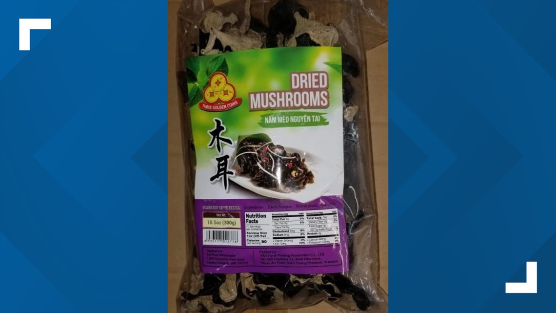Three Coins Dried Mushrooms recall 2022 Salmonella concerns
