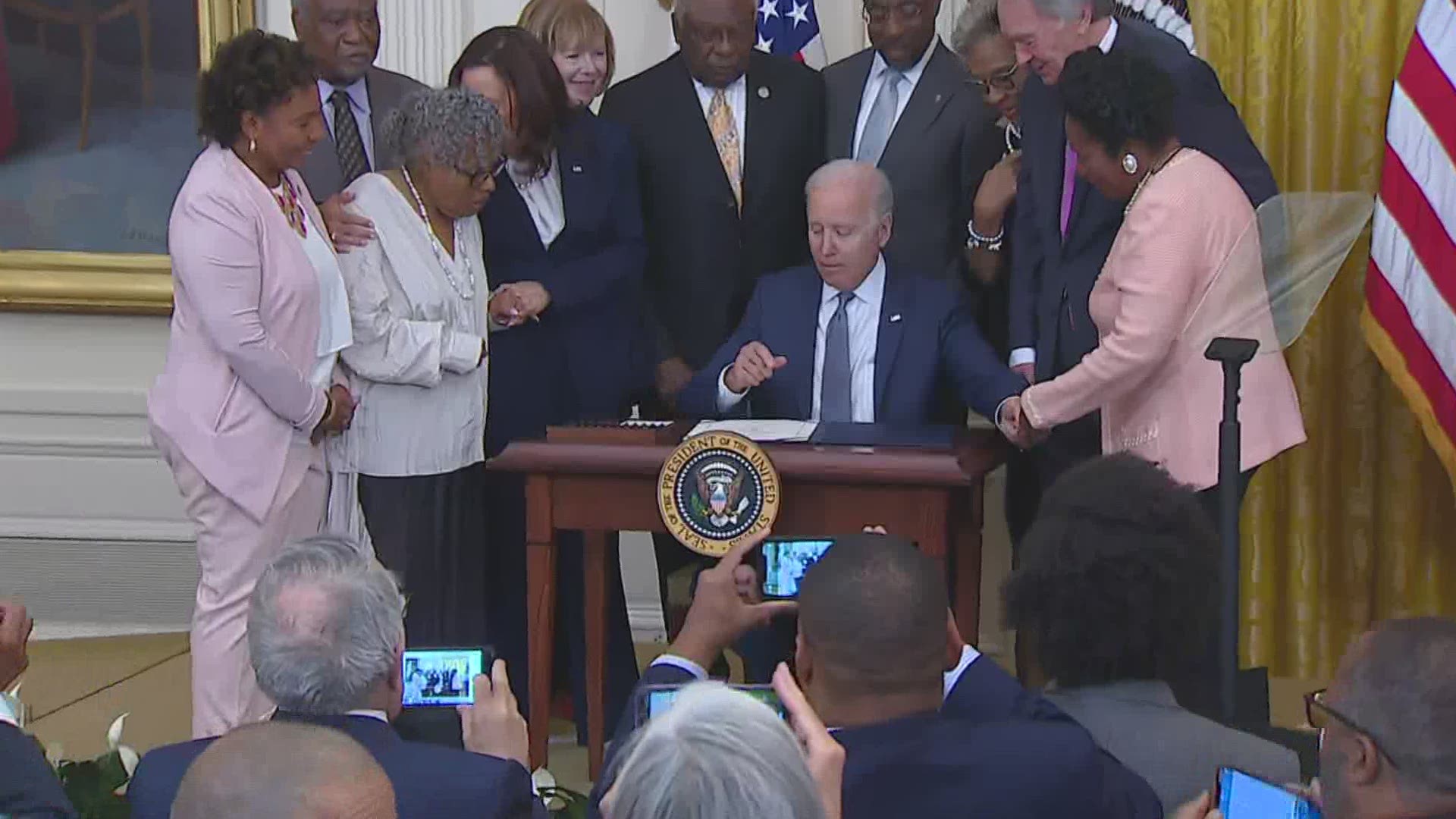 President Biden signed a bill Thursday declaring Juneteenth as a national holiday. He called the day, an, "important moment in our history."
