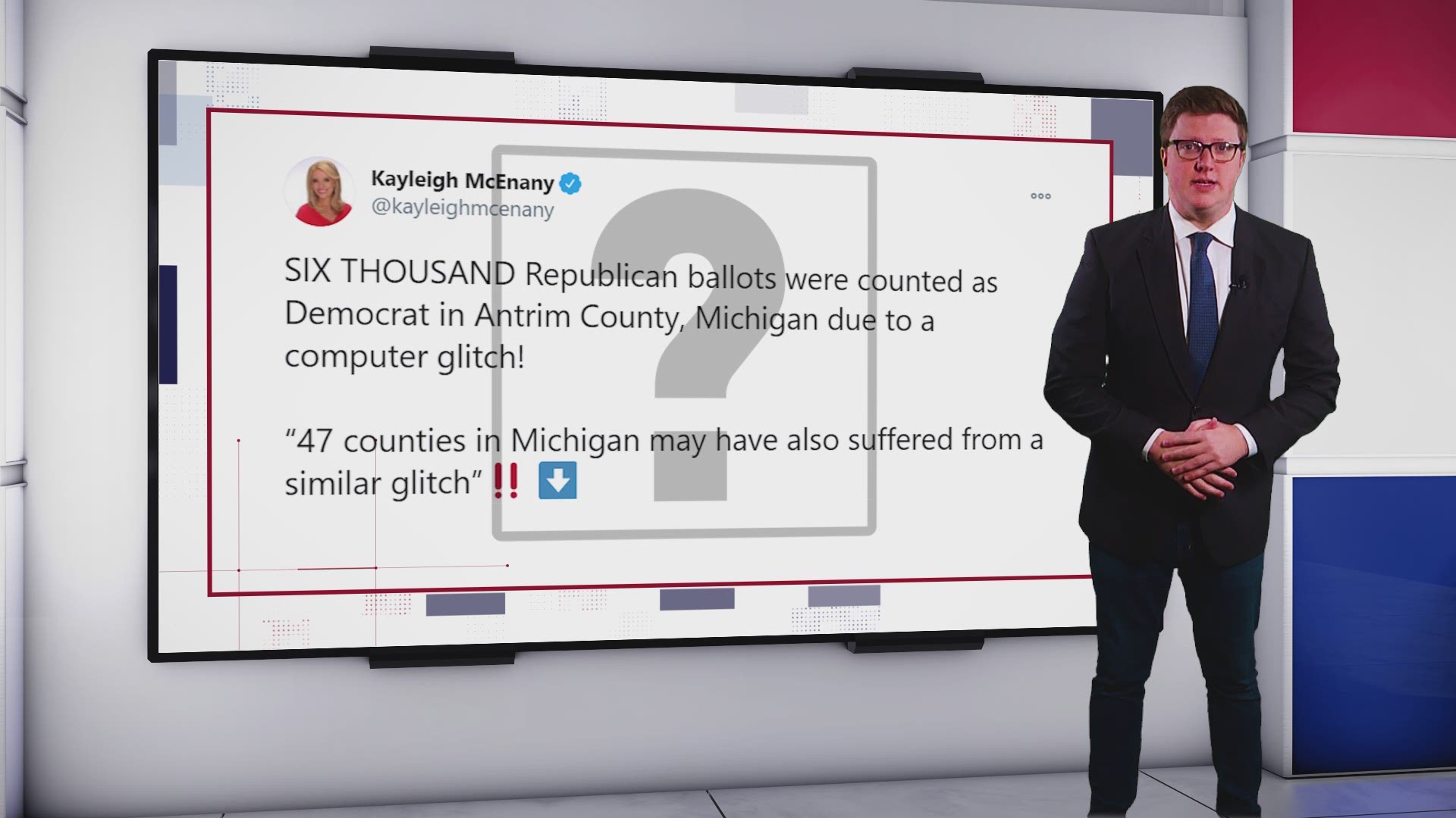 Republicans claimed a 'glitch' on software used across Michigan gave Biden additional votes, but the state said it was human error that did not affect totals.