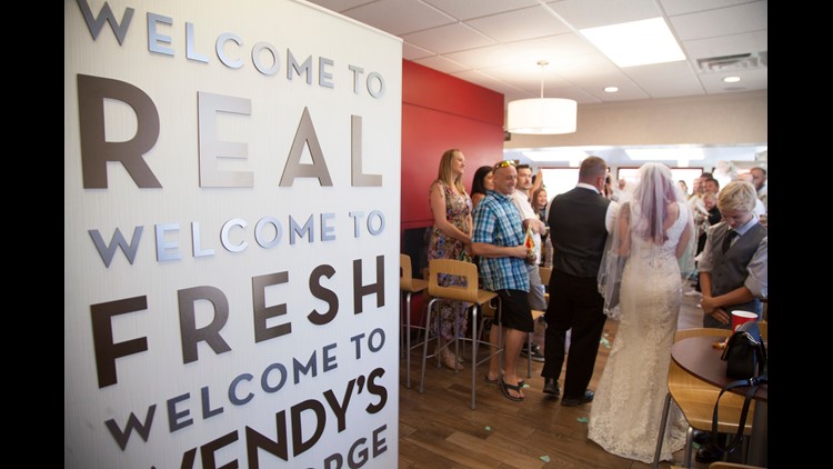 frying the knot utah couple married at wendy s restaurant