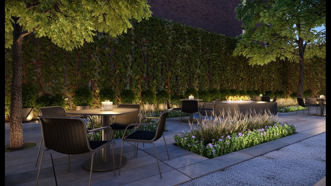 Cozy Fire Pits Lure Guests To Hotels Restaurants And Bars Aka United Nations A Hotel In New York City Has Landscaped Terrace And Tranquility Garden With Year Round Outdoor Fire Pit