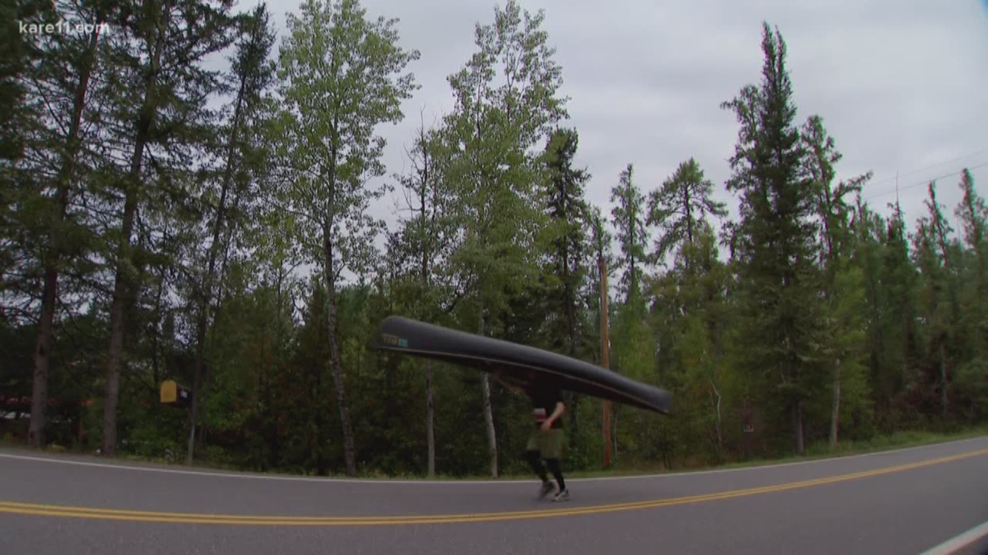 It's no small feat to run a marathon. Now, consider running a marathon while portaging a 35-pound canoe. KARE 11's Boyd Huppert takes us to the Ely Marathon for Land of 10,000 Stories. https://kare11.tv/2y8VPZE
