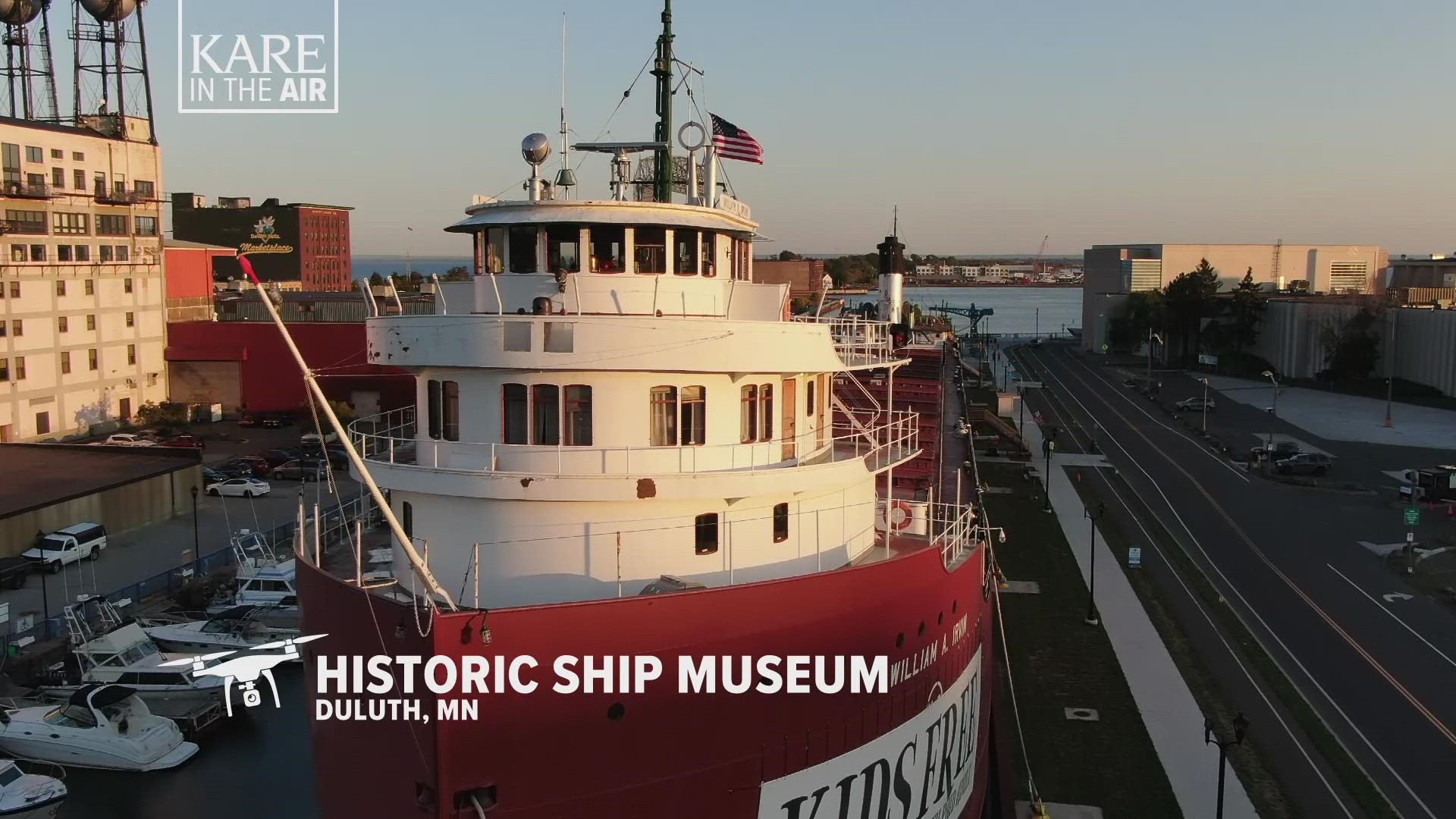 The old ore boat, which at one time lugged tons of material to steel mills on Lakes Michigan and Erie, is now a museum moored at Duluth's Canal Park.