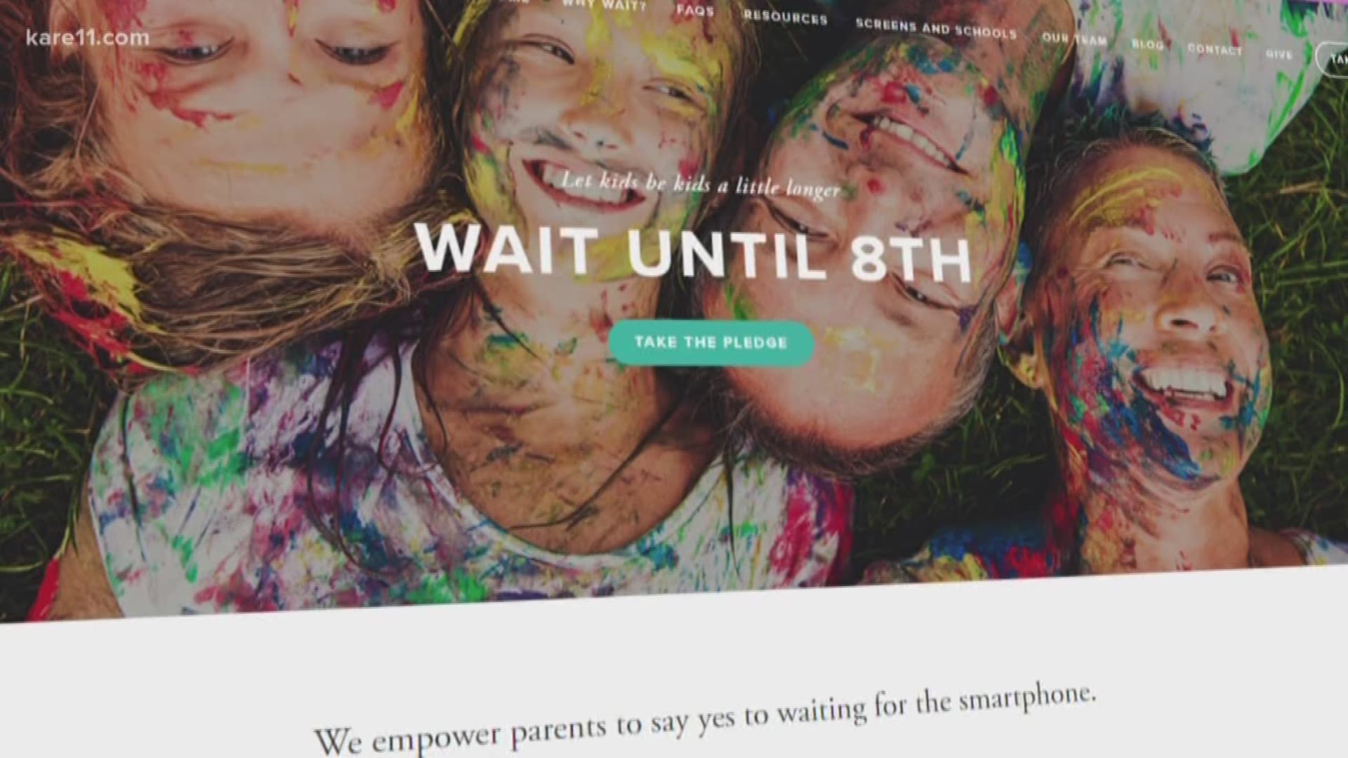 Wait Until 8th asks parents to pledge to wait until their children are in the 8th grade to determine whether a smartphone is necessary for their child.