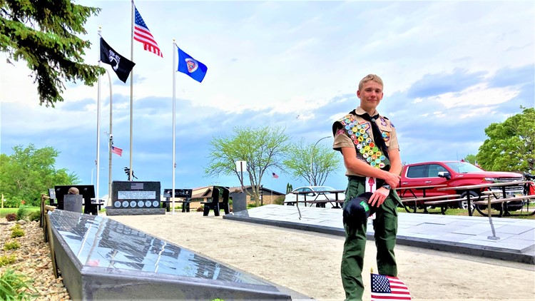 A 15-year-old decided his town needed a veterans memorial. He raised $77,000 and built one