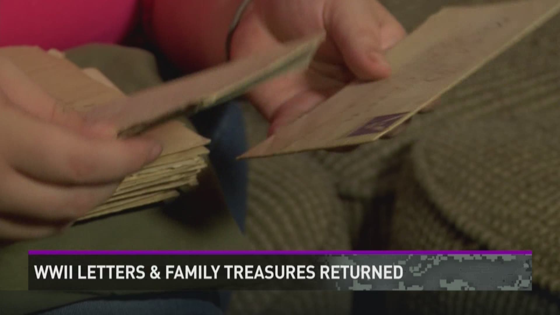 Letters written by a WWII soldier were returned to his family.