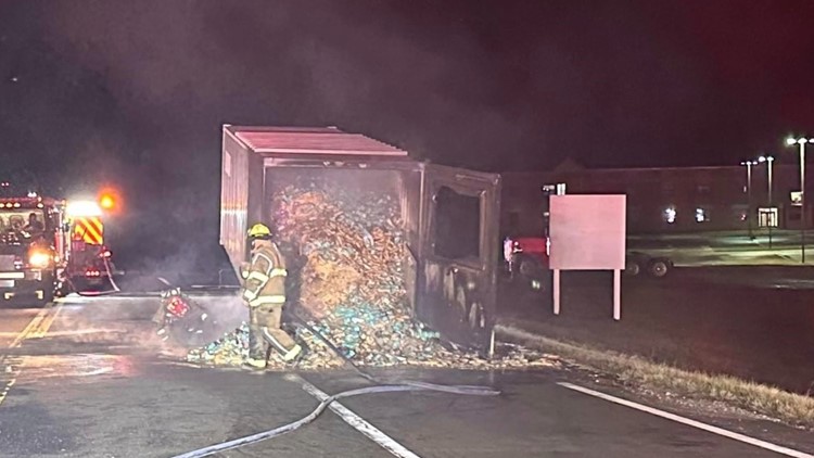 'The end of days' | Girl Scout Cookies catch fire after semi-truck crash