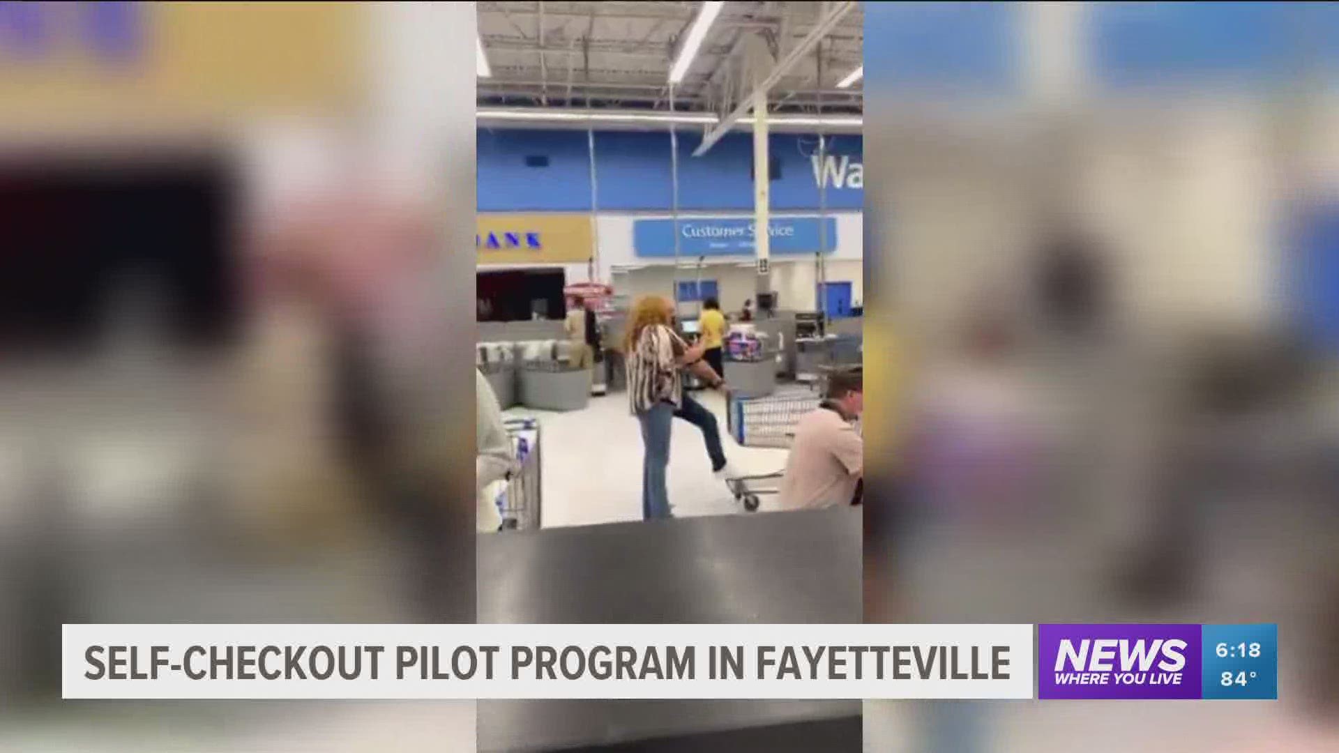 The store on Joyce Boulevard in Fayetteville is being used as a test site to launch all self-checkouts.