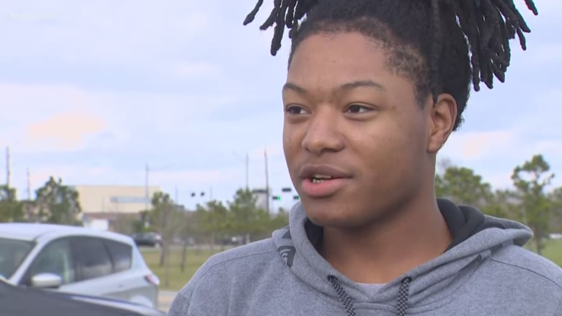 Kaden Bradford is DeAndre Arnold's cousin and has been in in-house suspension for the last few days because the district said his hair violates their grooming code.