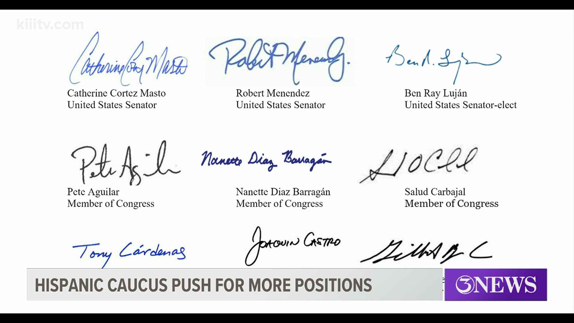 Members of the Congressional Hispanic Caucus wrote a letter to President-elect Joe Biden in the hopes that he would name more Hispanics to his cabinet positions.