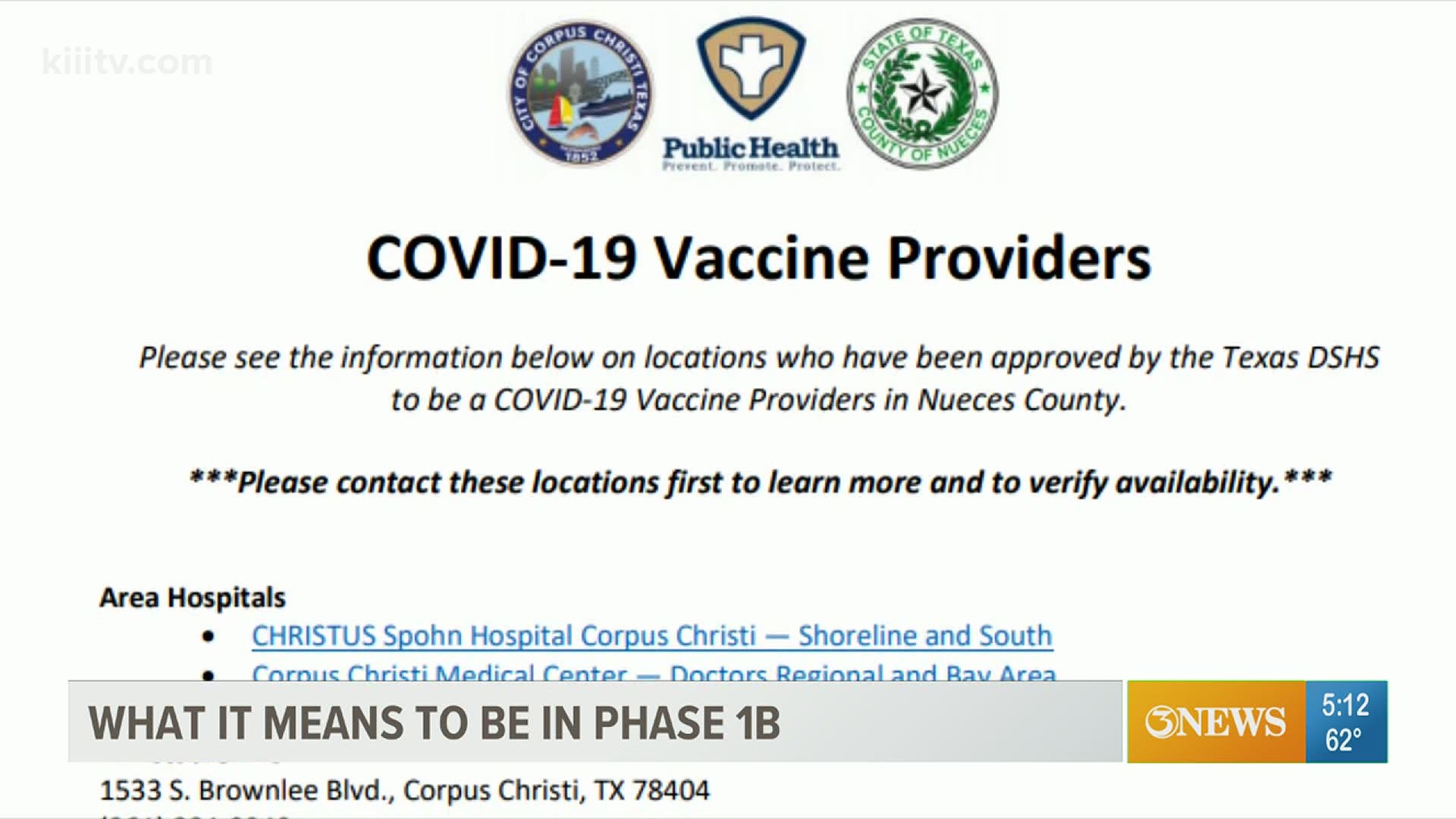 Corpus Christi plans to roll out vaccine Phase 1B soon ...