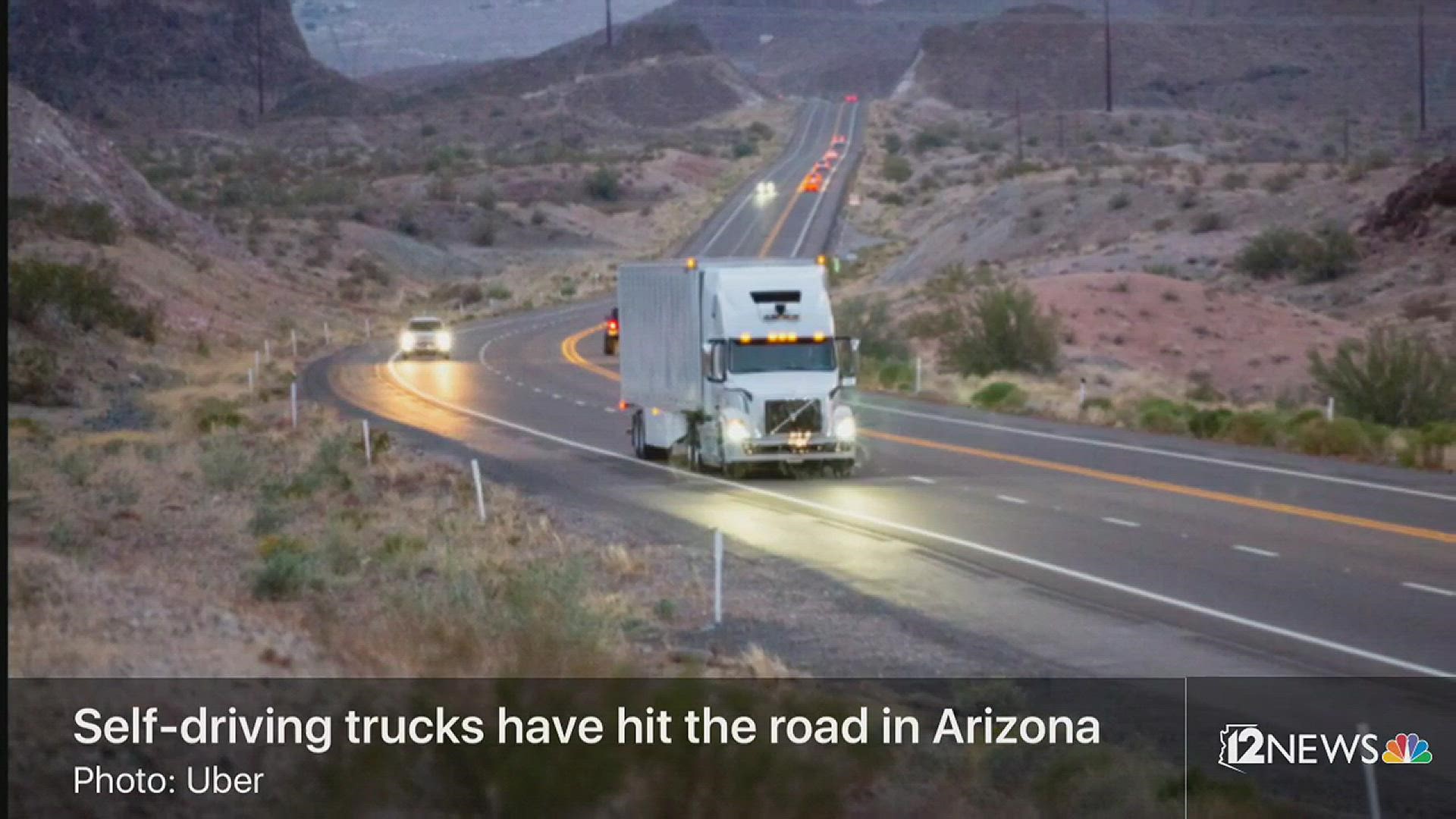 Uber's self-driving trucks are not hauling real loads across Arizona.
