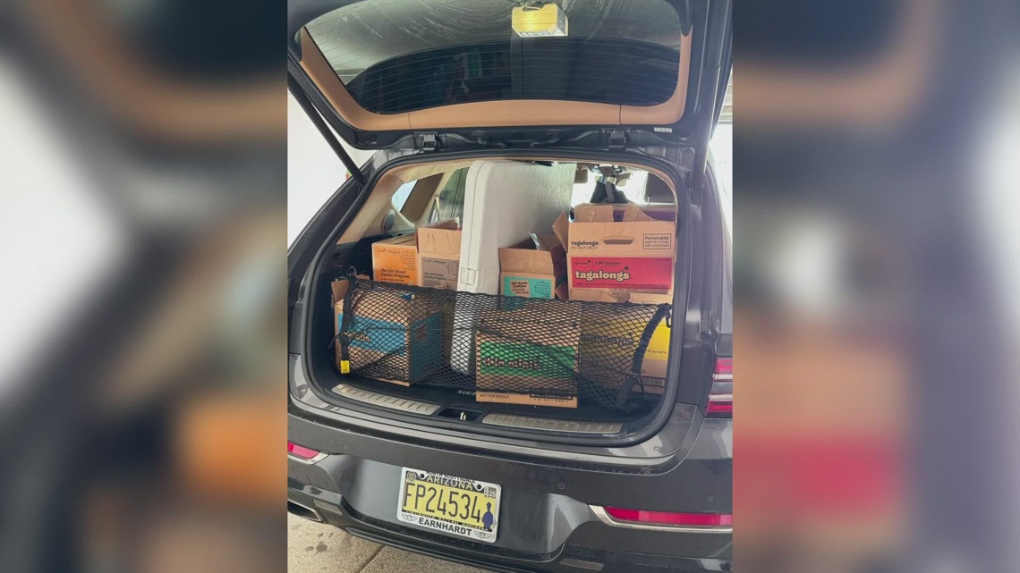 An Arizona Girl Scout and her mom were out getting ready to sell cookies. But then, the mother's car was stolen.