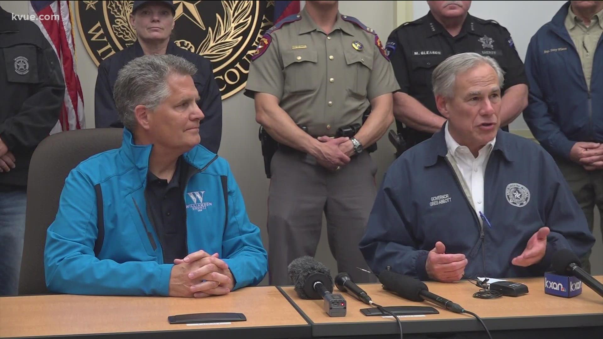 Both Williamson County Judge Bill Gravell and Gov. Greg Abbott say they are thankful they haven't heard of any lives lost.