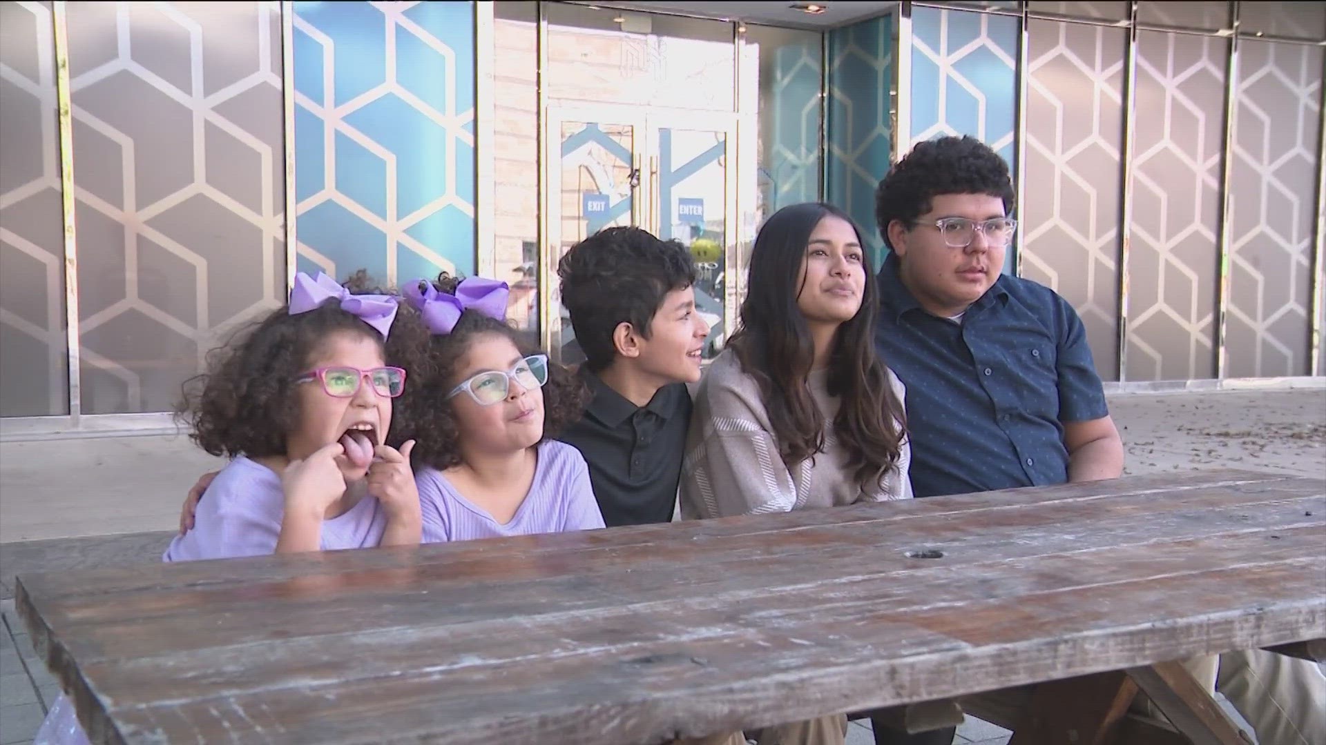 These five siblings are hoping to be adopted together. The oldest is 16 and the youngest, a pair of twins, are seven.