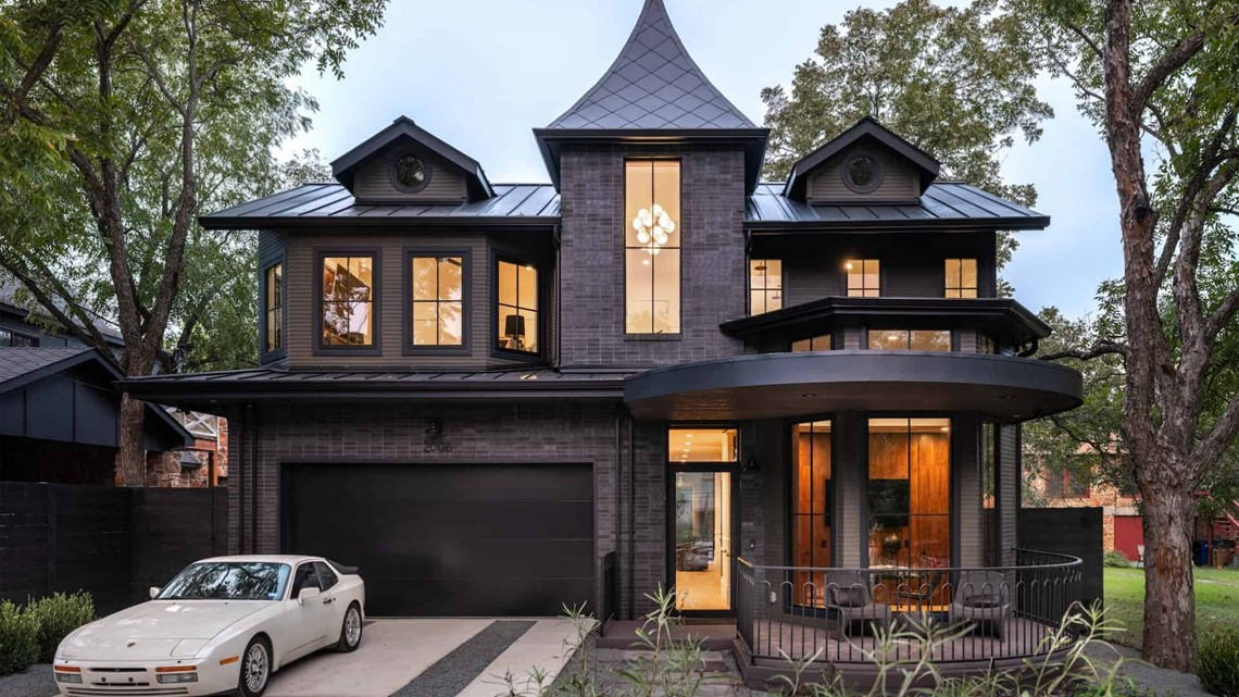 Austin, Texas all black victorian style home sells