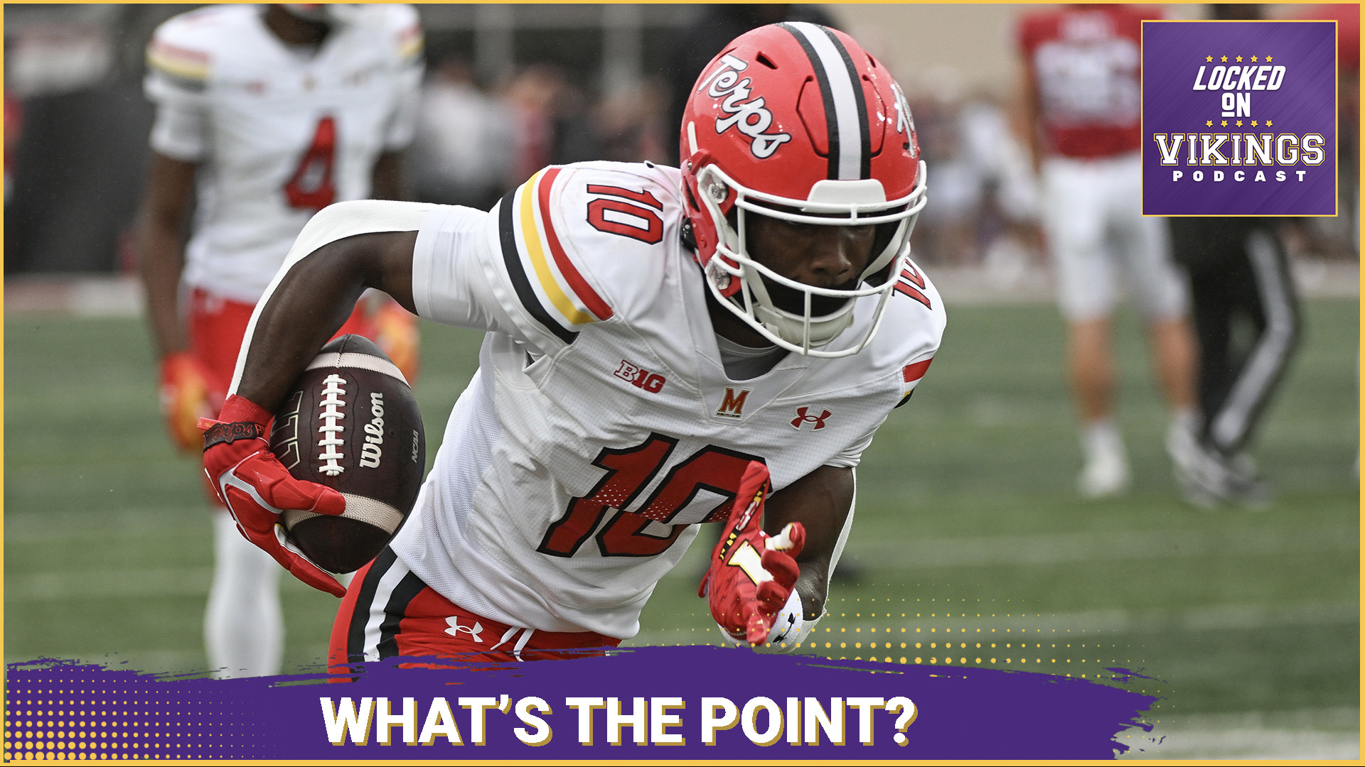 The Minnesota Vikings traded back a little bit then took Tai Felton, WR out of Maryland. What's the point of him?