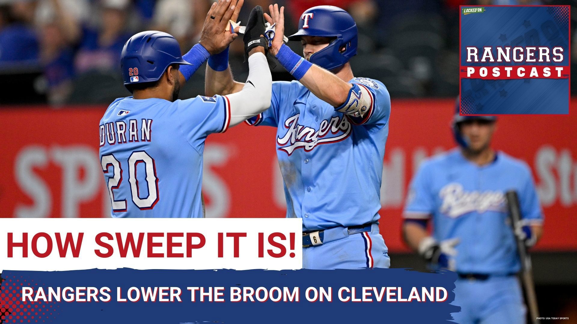The Rangers got back to .500 by completing the sweep of Cleveland ...