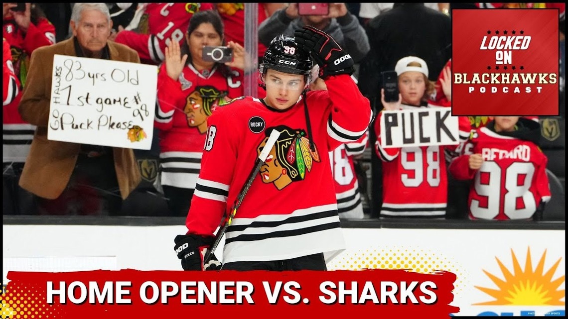 Chicago Blackhawks Home Opener vs. San Jose Sharks, + Does Lukas Reichel Play Tonight