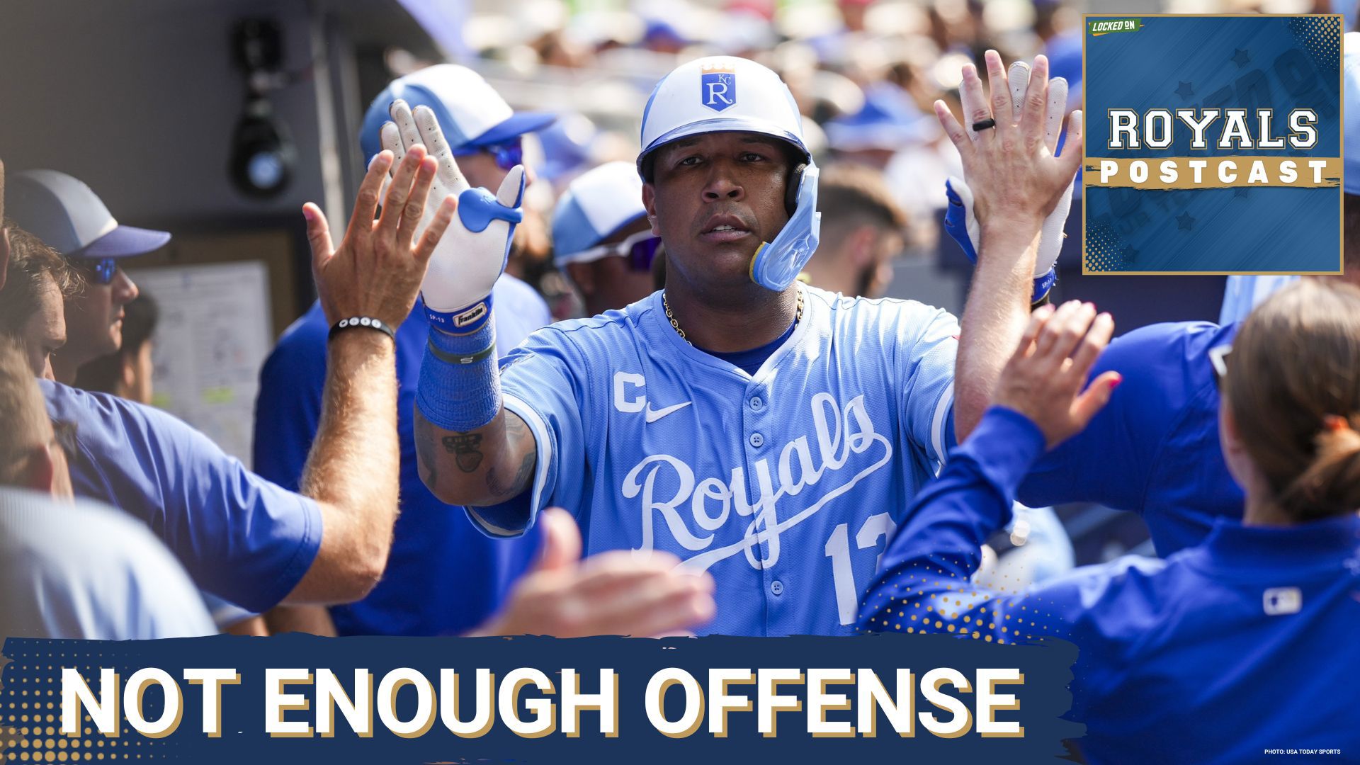 Chance Liebau reacts to game two between the Kansas City Royals and Toronto Blue Jays.