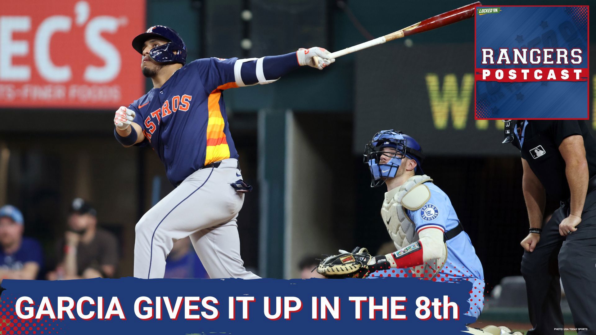 The Rangers blew a 3-0 lead and lost to the Astros 4-3. Jack Leiter did not allow a hit for 6 2/3, Hou's Isaac Paredes belted a 3-run in the top of the 8th to win it