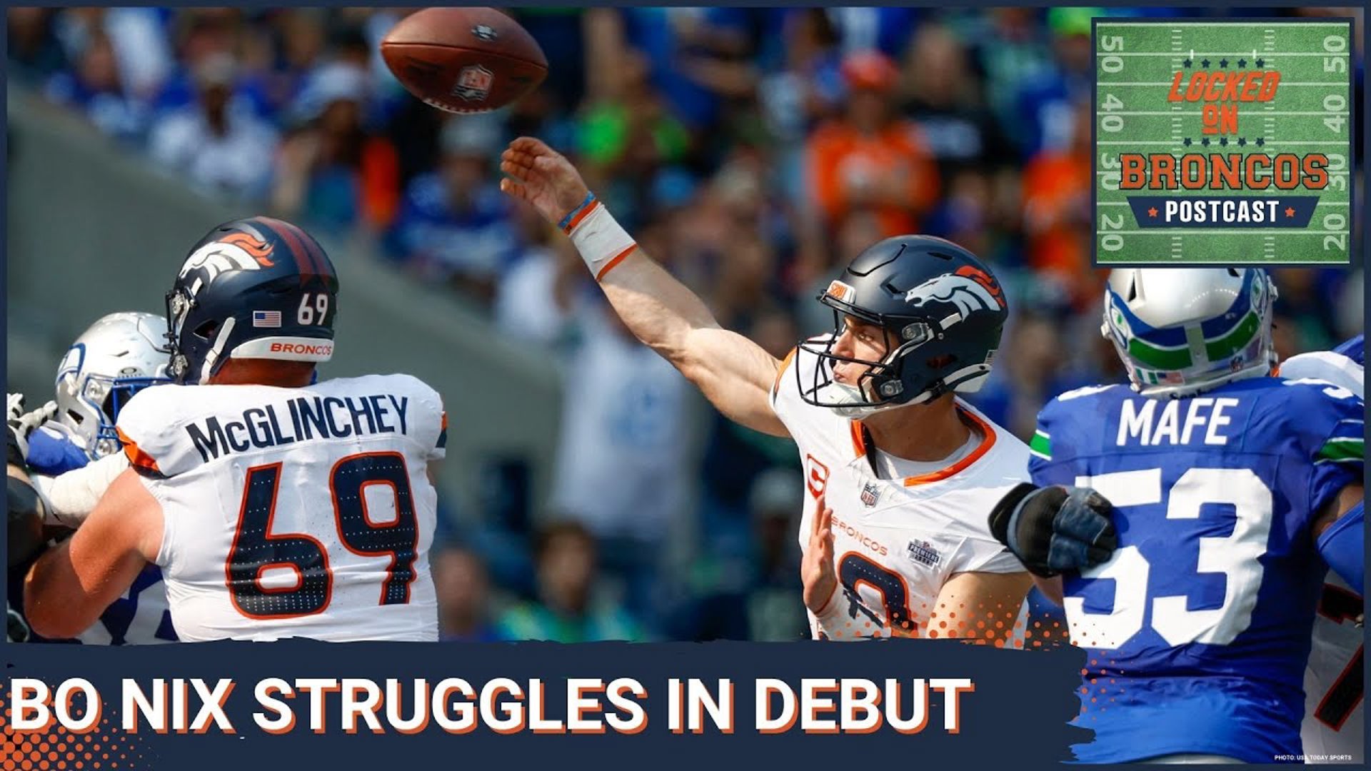 The Denver Broncos lost to the Seattle Seahawks in Week 1 of the NFL season 26-20. Broncos rookie quarterback Bo Nix struggled throughout the game.