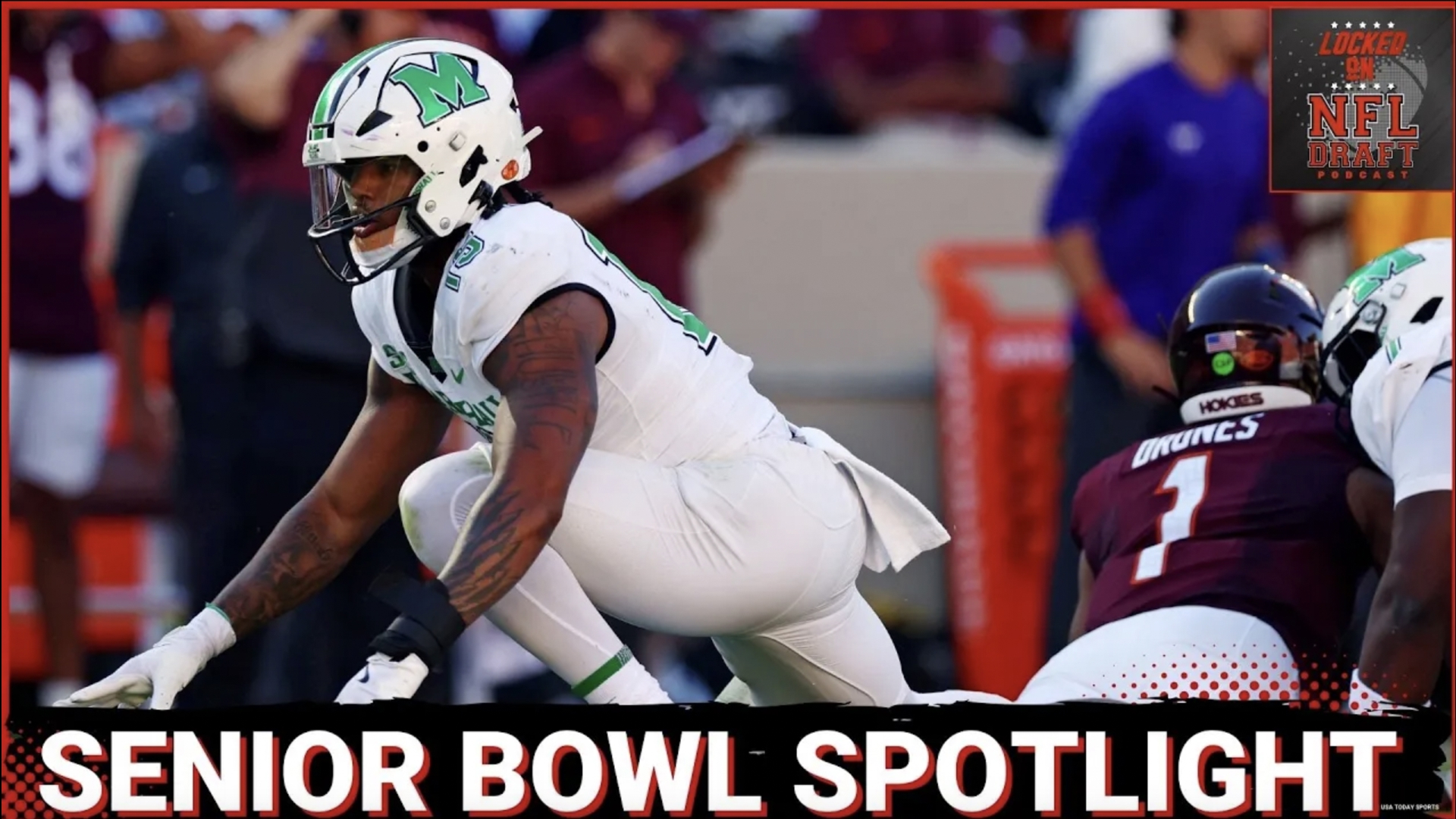 Marshall Edge Mike Green led the country in sacks for the 2024 season. He enters the Reese's Senior Bowl with a huge spotlight on him with a strong edge rush group