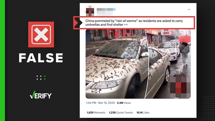 No, it didn’t rain worms in China