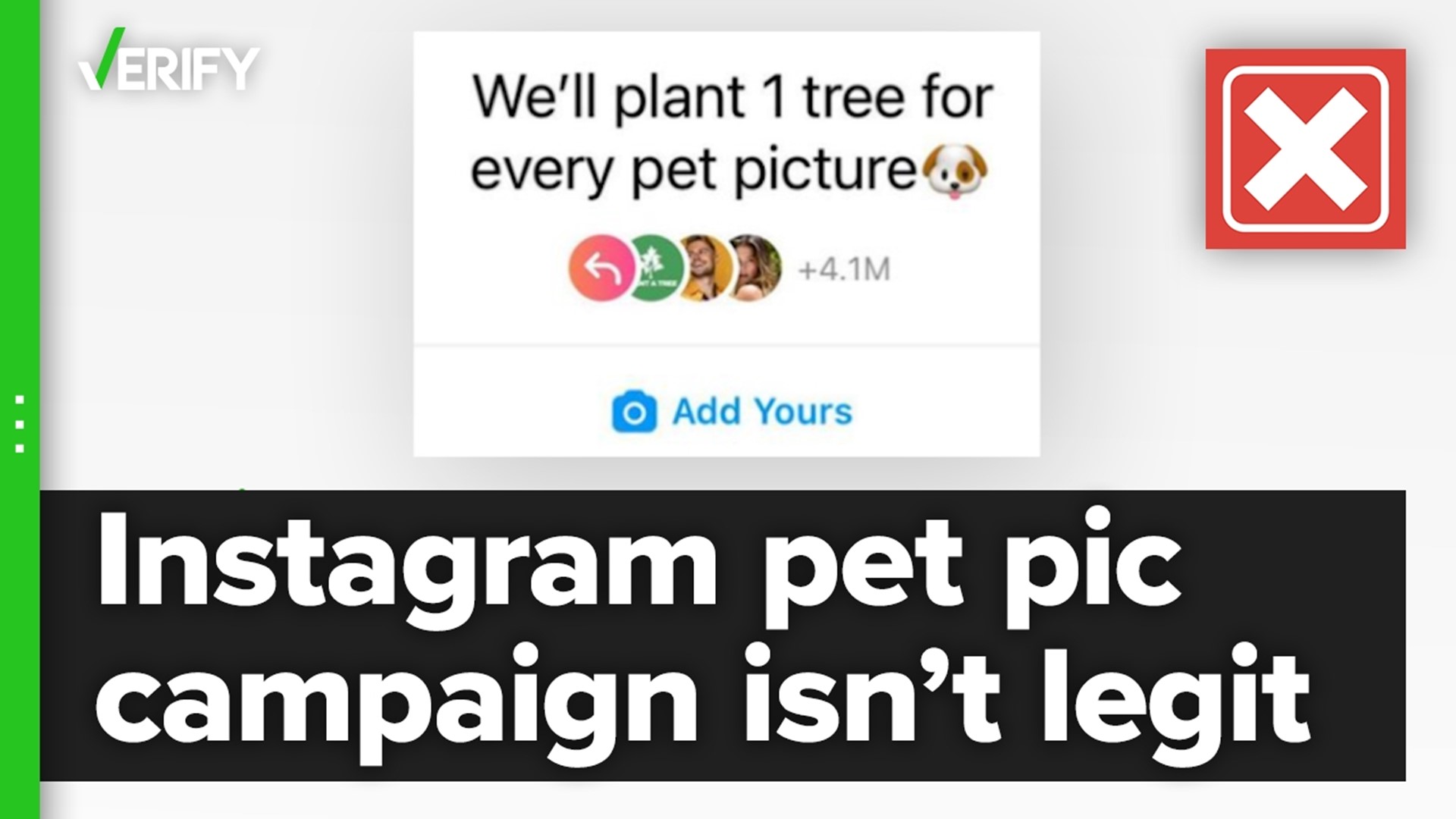 The account behind an Instagram sticker campaign with over 4 million shares confirmed it could not meet its promise to plant a tree for every pet picture shared.