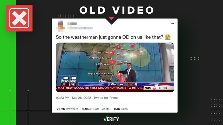 The viral hurricane video of Shepard Smith is actually from 2016