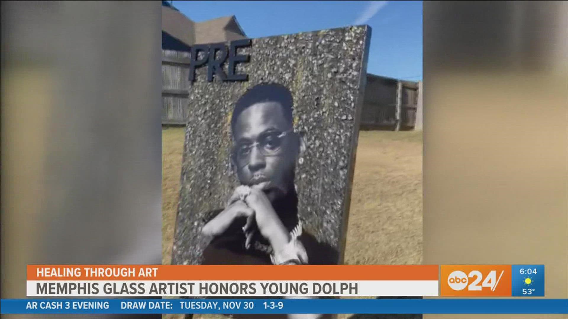 Memphis artist Domonique Madden created a custom piece of Young Dolph following his murder