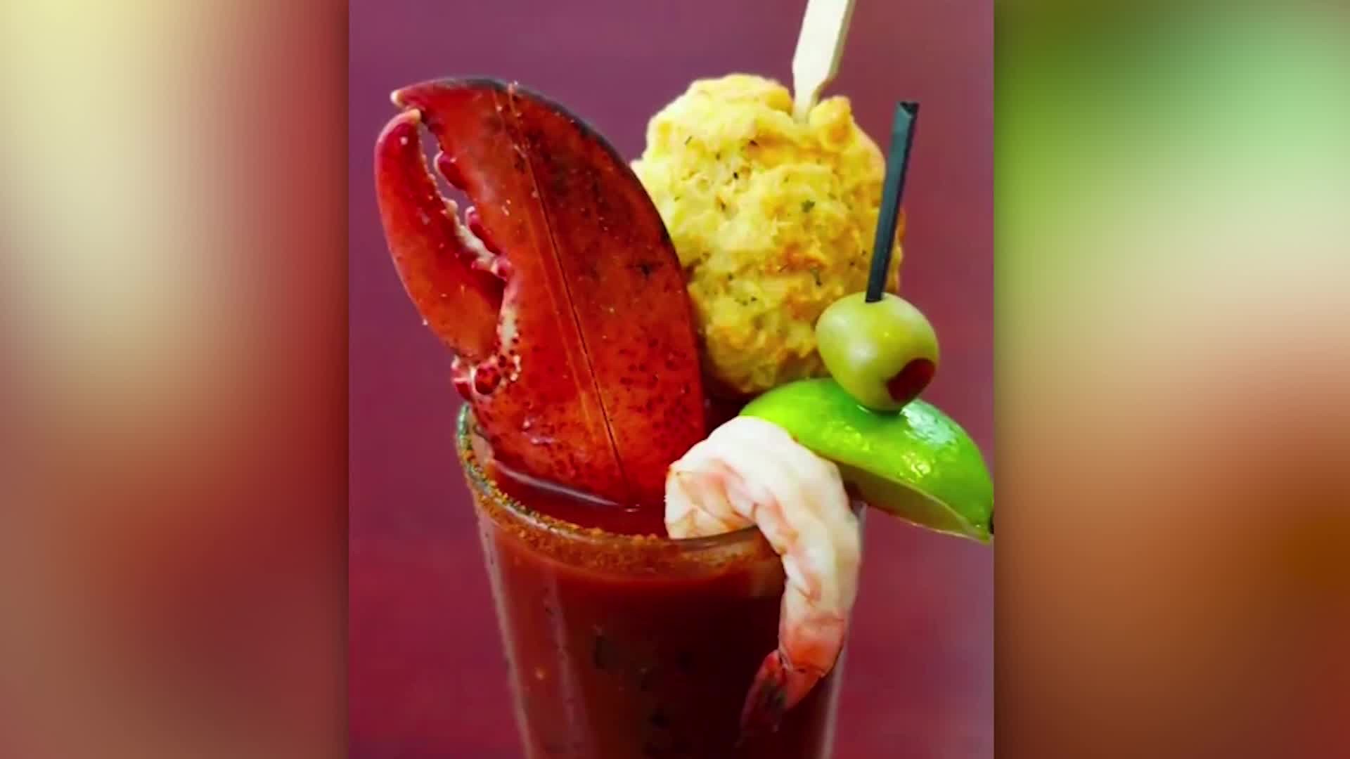 Red Lobster's new bloody mary is topped with a lobster claw