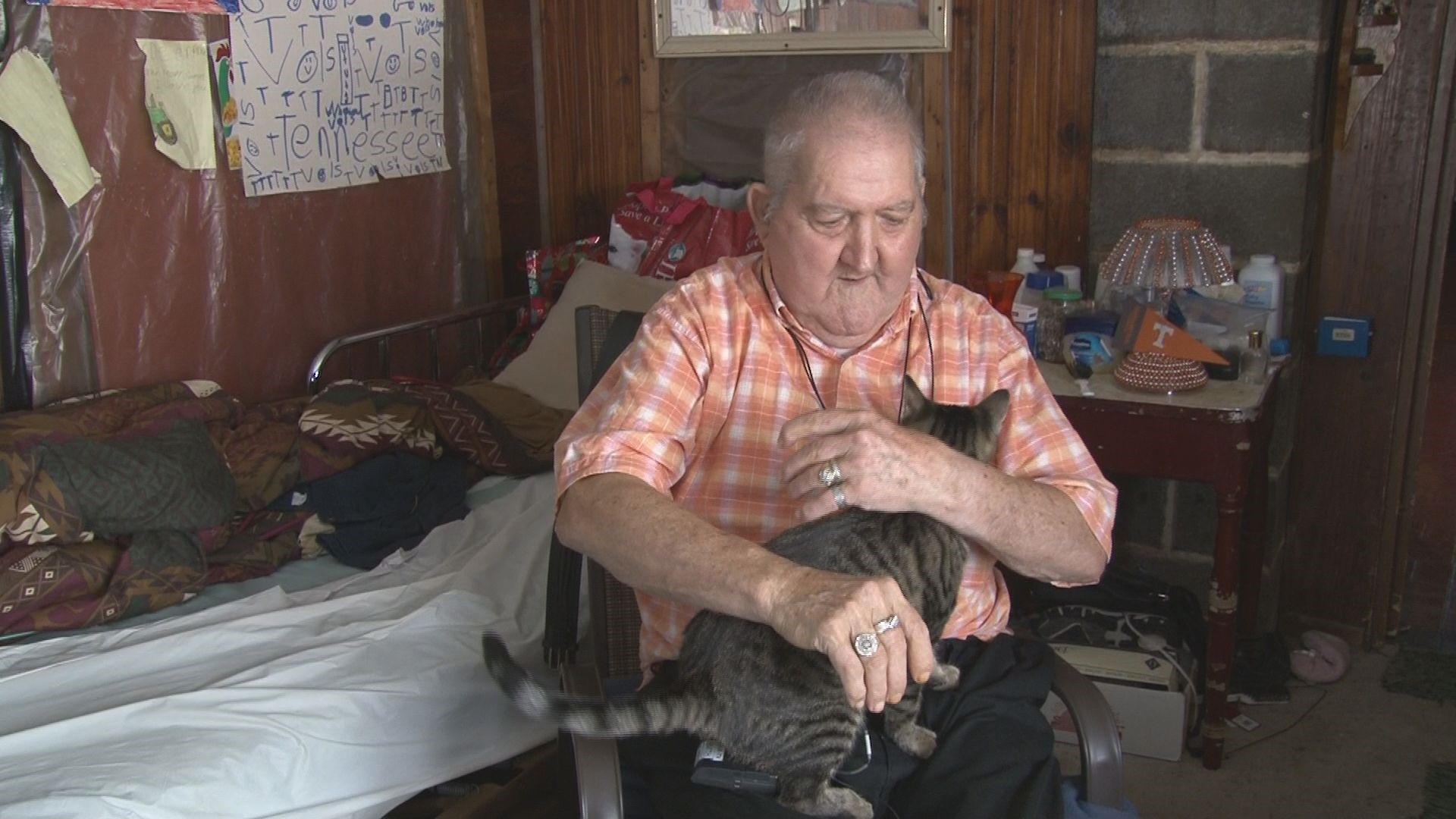 Shelly the shelter cat quickly earned her keep when she came out of a fight with a copperhead snake victorious.