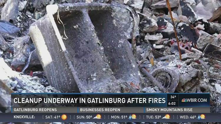 Cleanup continues in Gatlinburg after fires
