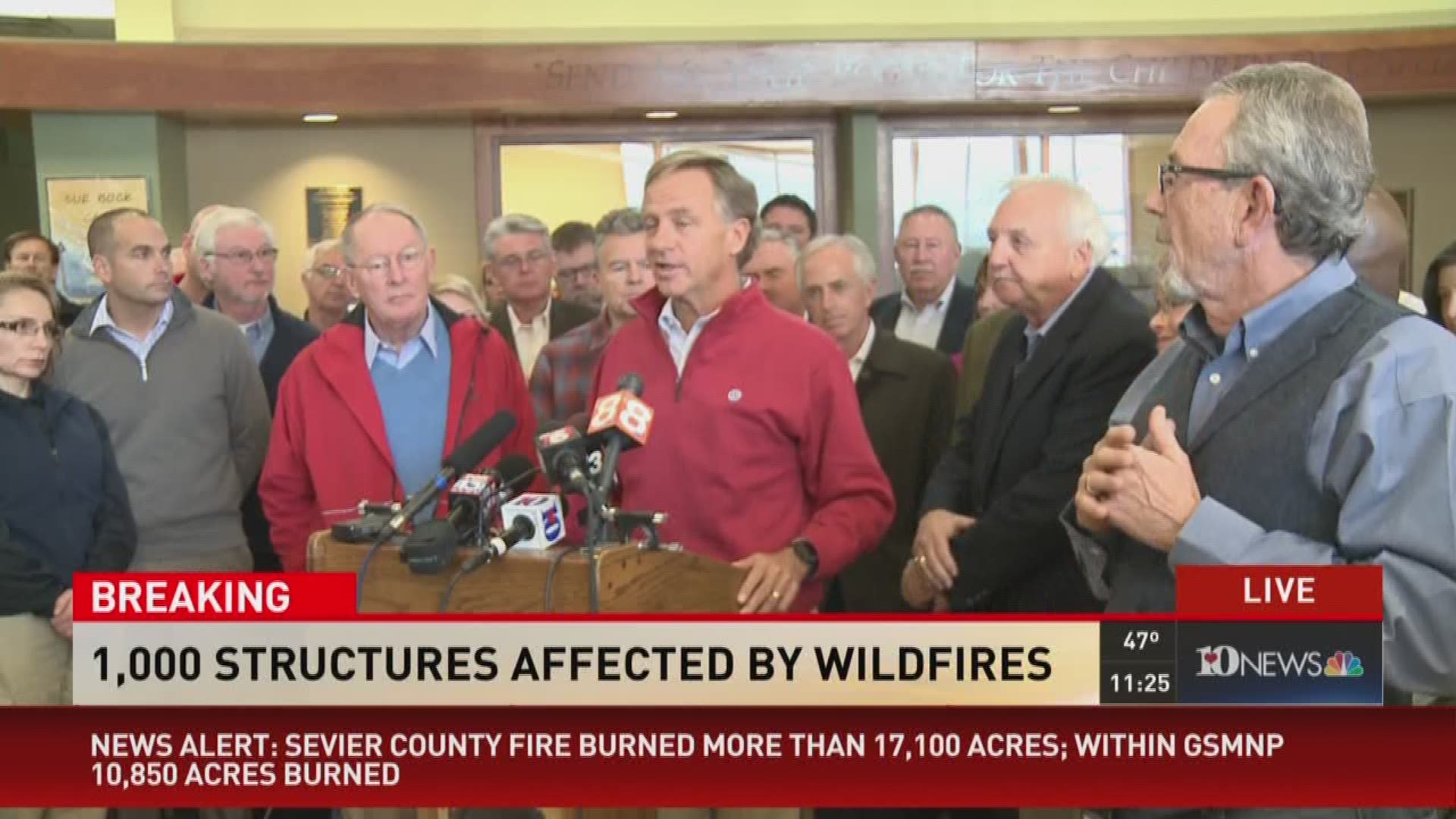 Local, state and federal lawmakers provided an update on the Sevier County wildfires at a news conference at an 11 a.m. on Friday, Dec. 2, 2016.
