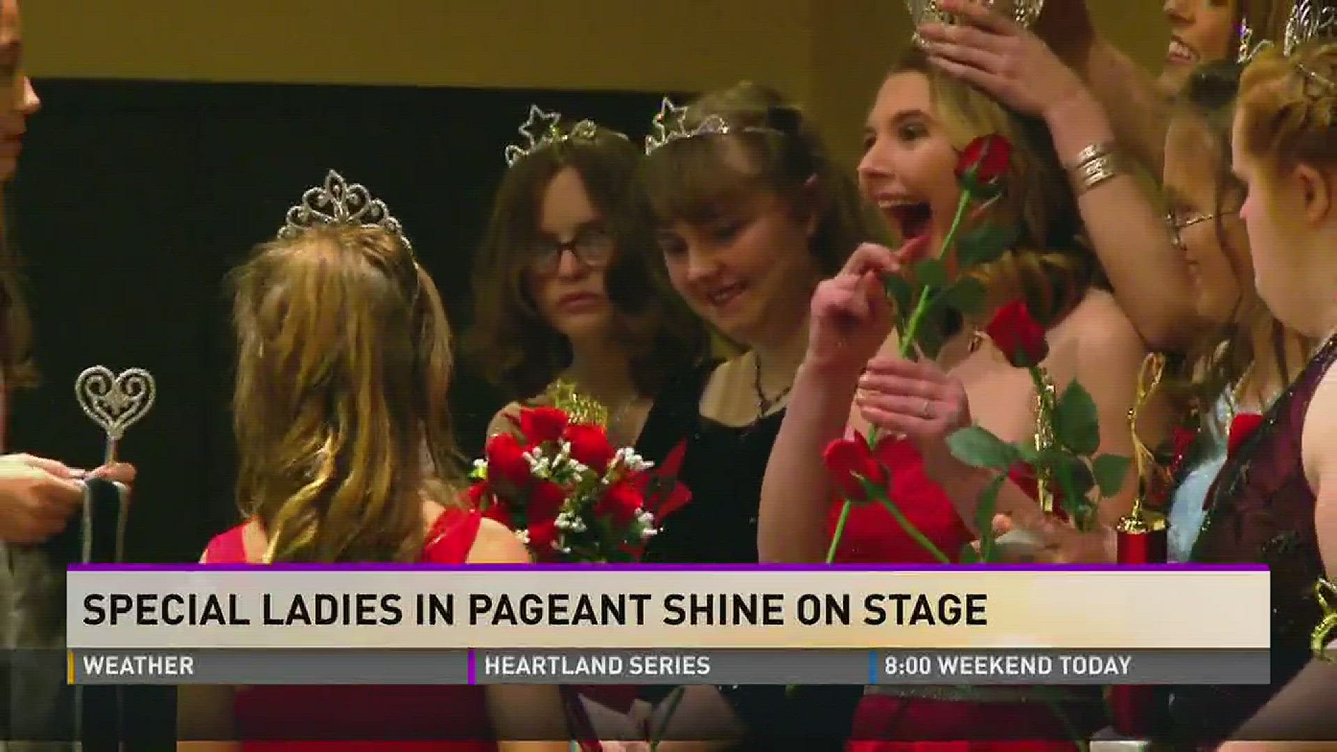 Young ladies with special needs showed their grace and beauty on stage at the Miss Shining Star pageant Saturday.