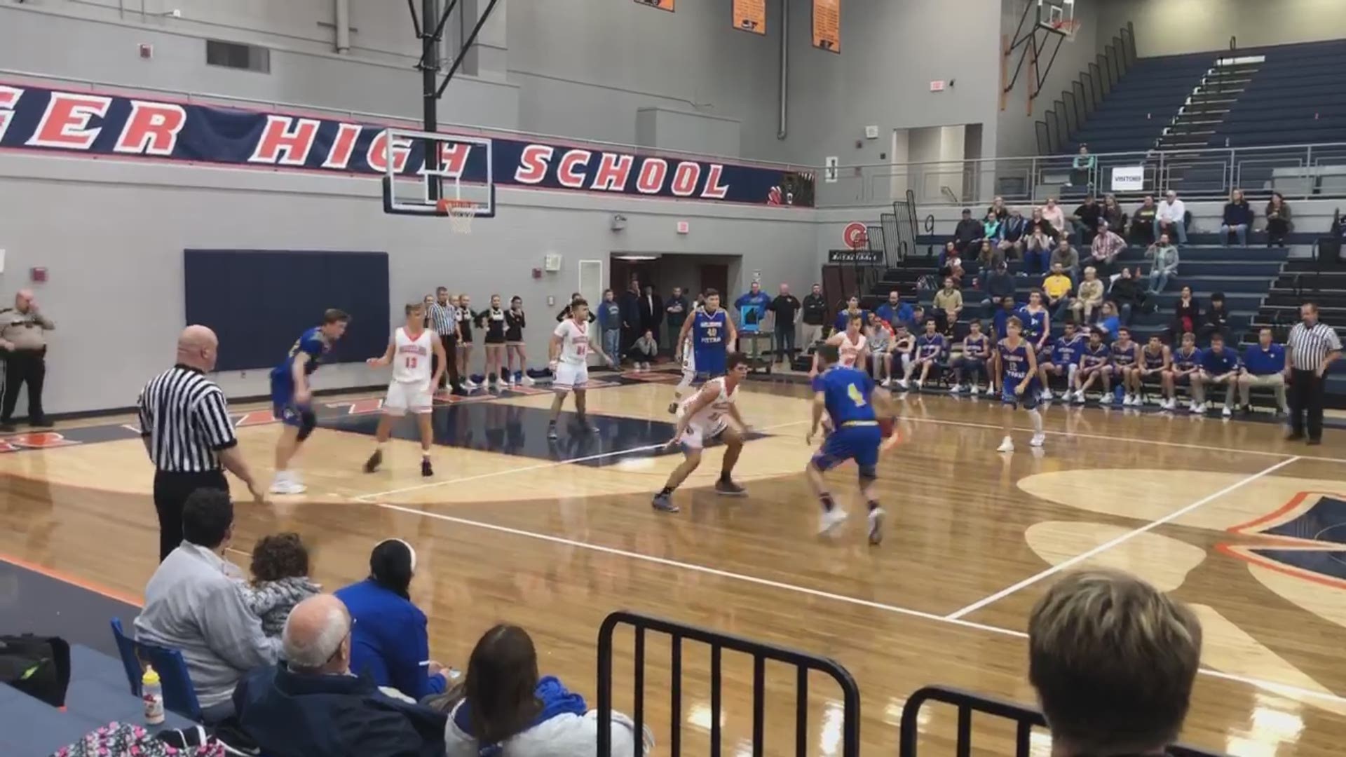 Grizzlies sophomore Brody Grubb took the inbound pass with seconds remaining and hurled it at the goal from the opposite end of the court... and hit it! Video courtesy: Anthony Atkins, Lakeway Automotive