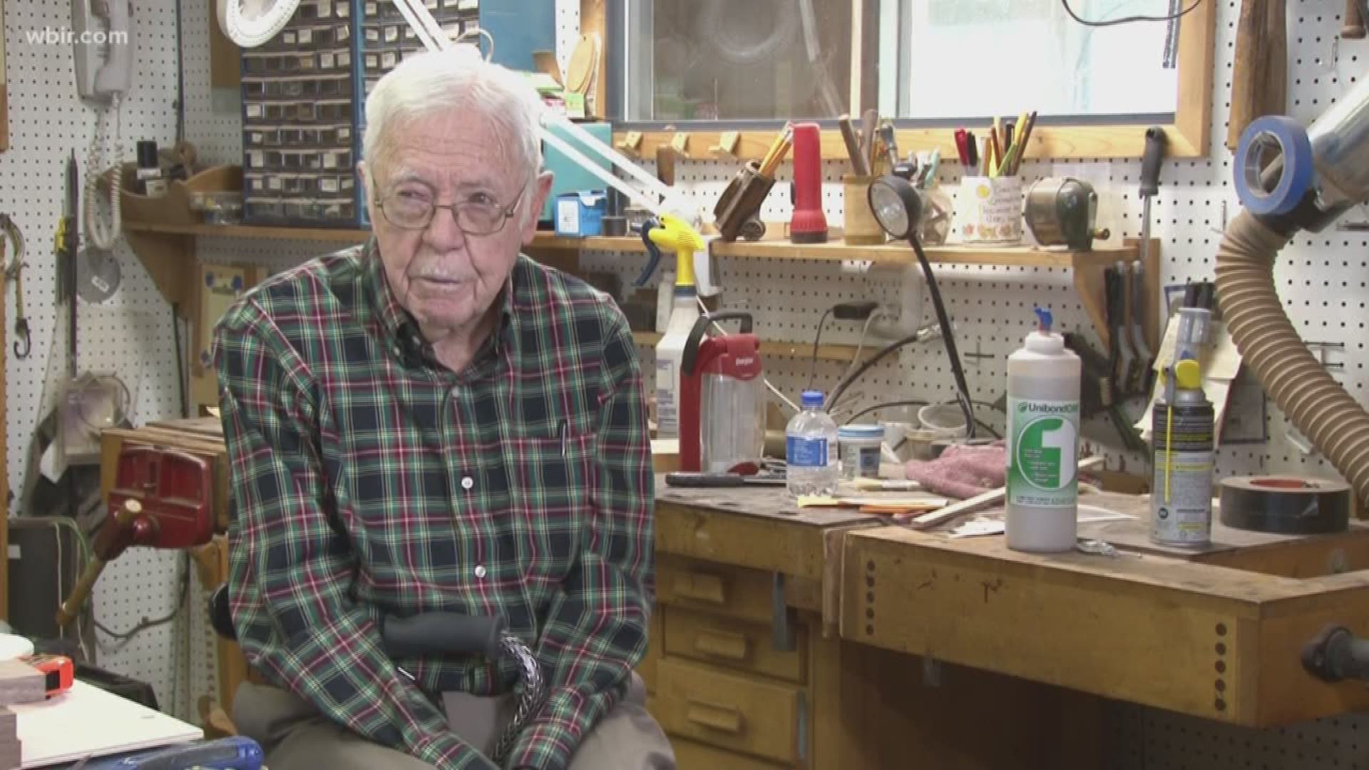 Al Hudson has grown up around woodworking tools. He's about to turn 100 years old and shows no sign of stopping. Al says woodworking has kept him young and busy.   May 7, 2019-4pm