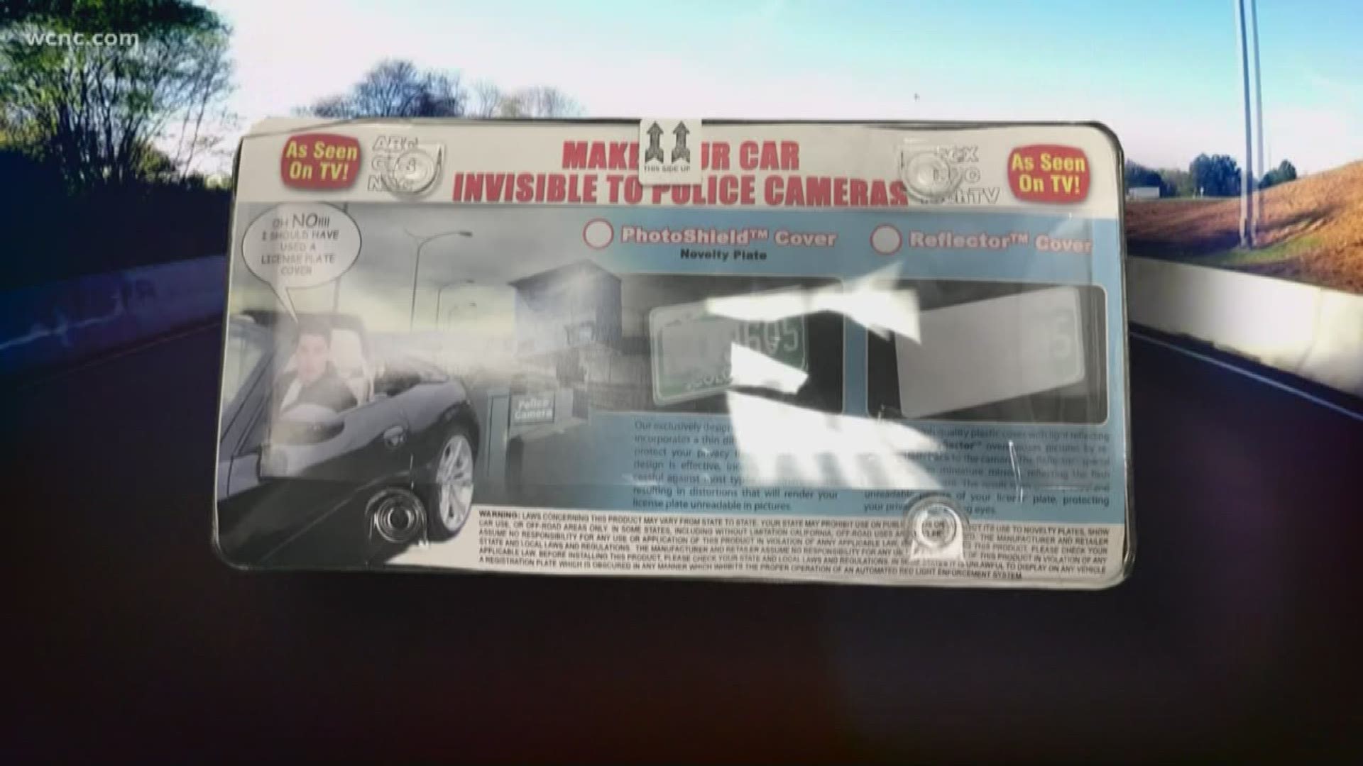 The tactic makes their license plate virtually invisible to police cameras and the tolls. But it's also illegal in North Carolina.