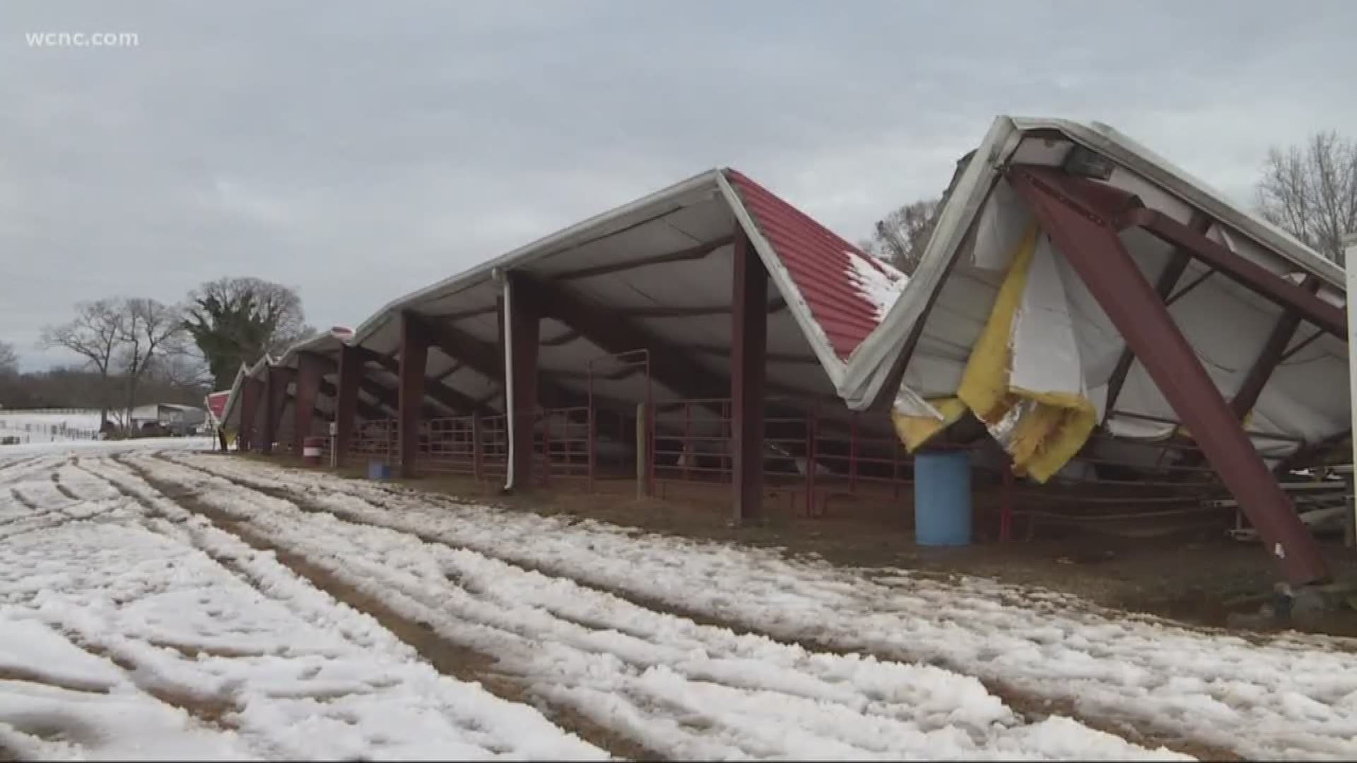 Now the Gaston County family are trying to figure out how exactly the decades-old structure failed in seconds.