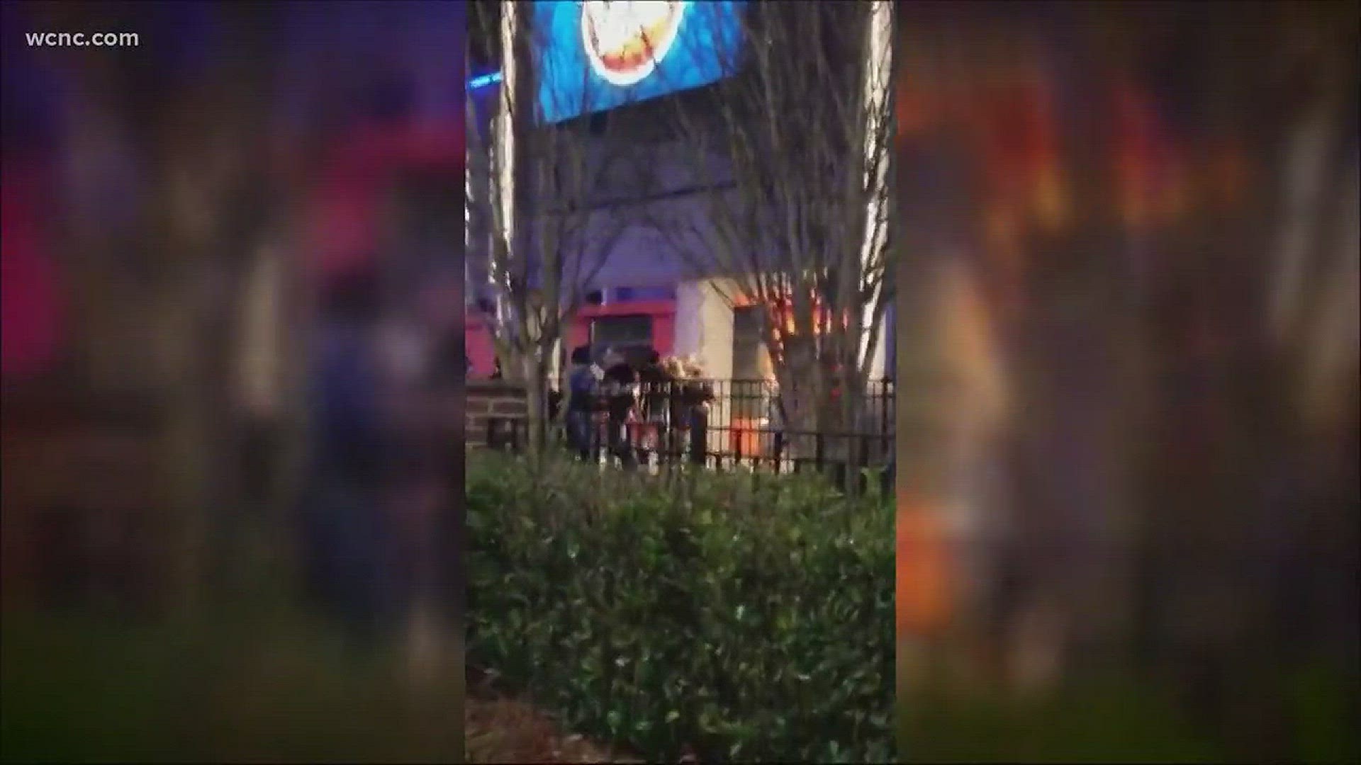 A chaotic scene erupted at the Concord Mills location of Dave and Buster's Saturday night.